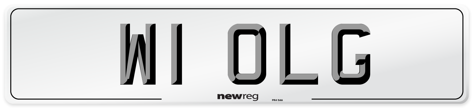 W1 OLG Number Plate from New Reg